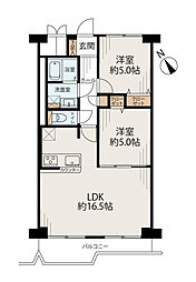 間取図画像 2LDK