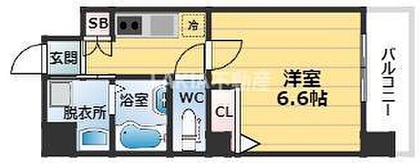 ワールドアイ大阪城EASTII ｜大阪府大阪市東成区大今里4丁目(賃貸マンション1K・2階・23.10㎡)の写真 その2