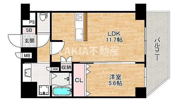 プレサンス天王寺勝山 ｜大阪府大阪市天王寺区勝山4丁目(賃貸マンション1LDK・12階・43.70㎡)の写真 その2