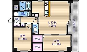 ガーデンコート烏ヶ辻  ｜ 大阪府大阪市天王寺区烏ケ辻1丁目2-5（賃貸マンション2LDK・4階・59.19㎡） その2