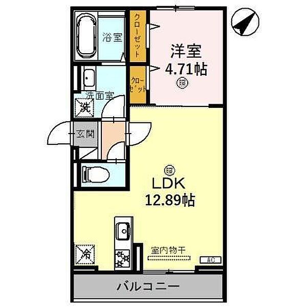 AL C01｜滋賀県栗東市大橋5丁目(賃貸アパート1LDK・3階・41.67㎡)の写真 その2