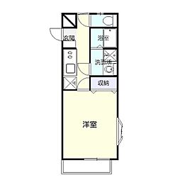 T,ハウスA 1Kの間取図画像