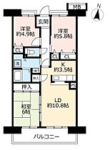 URアーバンラフレ小幡  ｜ 愛知県名古屋市守山区小幡太田1丁目（賃貸マンション3LDK・9階・74.10㎡） その2