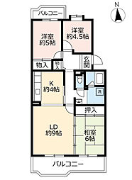 UR都市機構アーバニア大幸南12号棟 3LDKの間取図画像