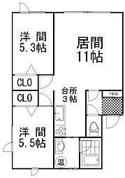 間取図画像 2LDK