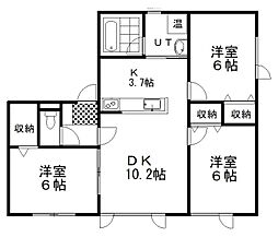 グランデール 3LDKの間取図画像