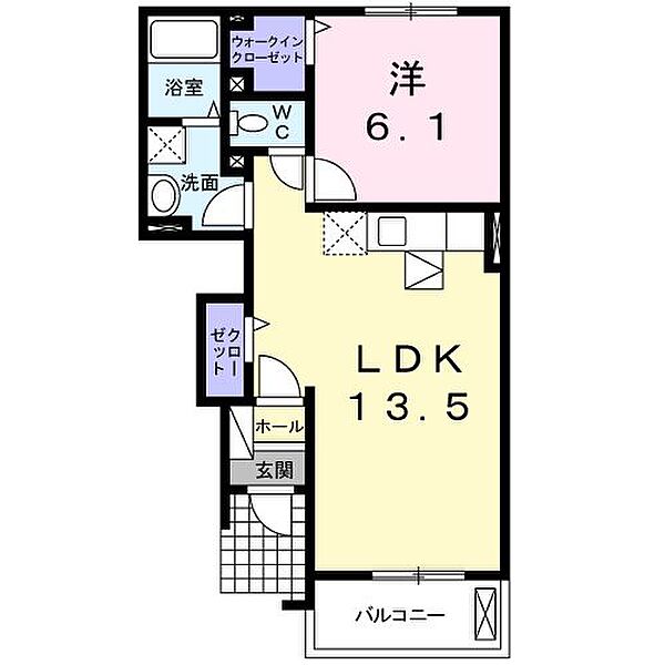 リヴァー・グローヴ III 102号室｜茨城県日立市金沢町(賃貸アパート1LDK・1階・44.70㎡)の写真 その2