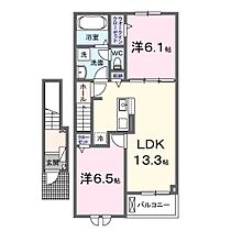 ファインヴィラ 203号室 ｜ 茨城県日立市石名坂町（賃貸アパート2LDK・2階・59.58㎡） その2