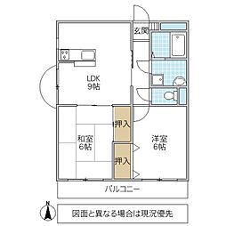 間取図画像 2LDK