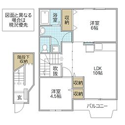 フォレステージA 2LDKの間取図画像