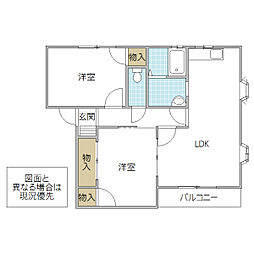 パセオ・ケトル 2LDKの間取図画像