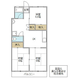 パミール多賀 3DKの間取図画像