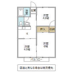 コーポ大黒屋 3Kの間取図画像