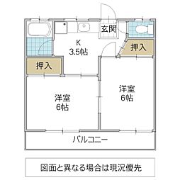 坂本アパート 1SLDKの間取図画像
