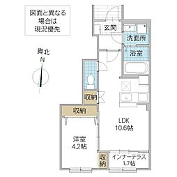 Loulou 102号室 1階1LDKの間取り