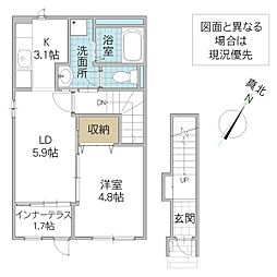 ココル 1LDKの間取図画像