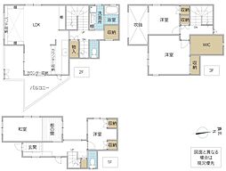 水戸市吉沢町 4LDKの間取り
