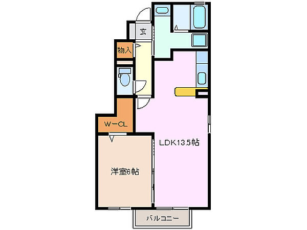 サンクレール 101｜三重県四日市市別名３丁目(賃貸アパート1LDK・1階・48.23㎡)の写真 その2