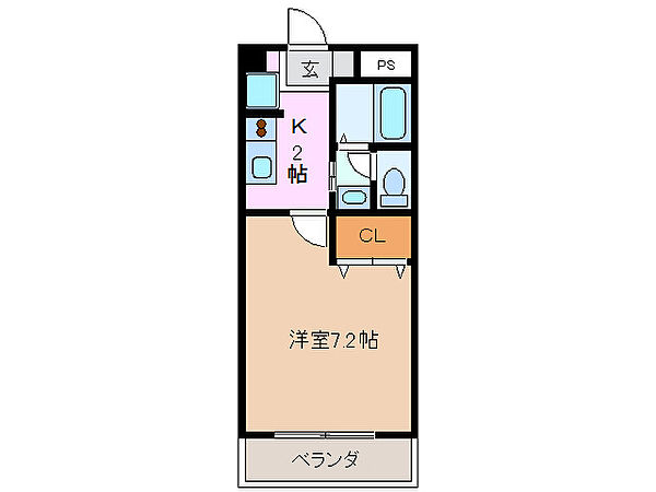 グランチェスタ 203｜三重県三重郡川越町大字亀須新田(賃貸アパート1K・2階・24.75㎡)の写真 その2