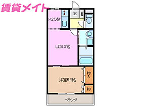 サンライズパレス午起  ｜ 三重県四日市市午起3丁目（賃貸アパート1LDK・2階・33.00㎡） その2