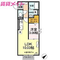 ノーブルハート  ｜ 三重県四日市市白須賀1丁目（賃貸アパート1LDK・2階・33.67㎡） その2