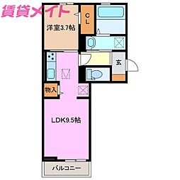 Ｆｅｌｉｃｅ 1階1LDKの間取り