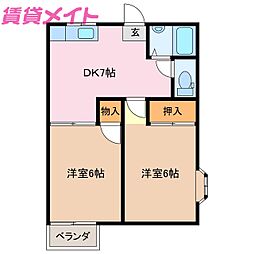 間取図画像 2DK
