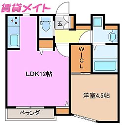 サンフェリーチェ 1LDKの間取図画像