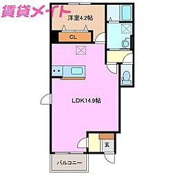 ベレッツァ四日市伊坂台 1階/-