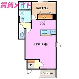 ベレッツァ四日市伊坂台 1階/-