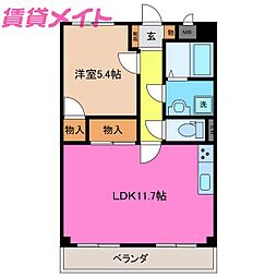 ユーミー生桑マンション 1LDKの間取図画像