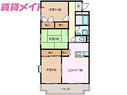 祥庵21 3LDKの間取図画像
