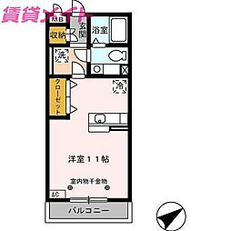 セーリング5A 1Kの間取図画像