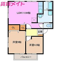 ロジュマンYURIA棟 2階/-