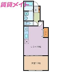 メゾンアベリア 1LDKの間取図画像