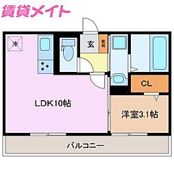 ディーシャンブル西富田Ａ 1階
