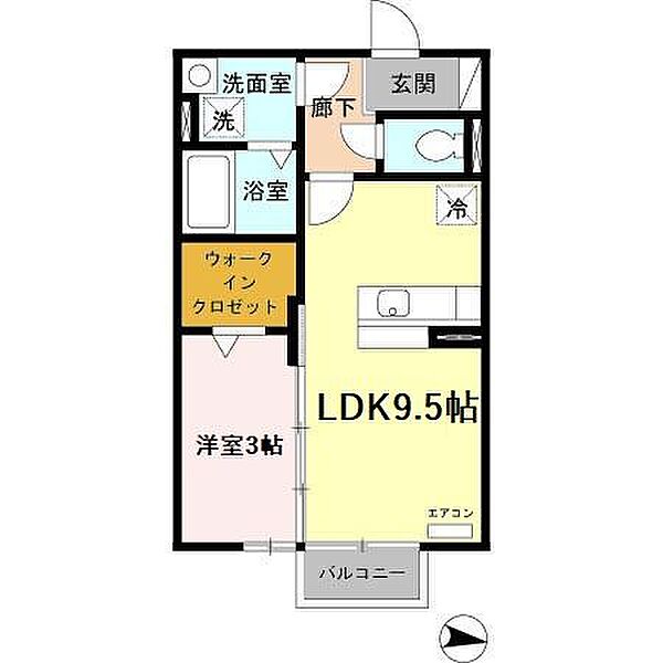 三重県桑名市大字西別所(賃貸アパート1LDK・2階・33.61㎡)の写真 その2