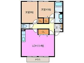 三重県桑名市星見ヶ丘４丁目（賃貸アパート2LDK・1階・56.51㎡） その2