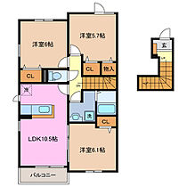 三重県桑名市長島町出口（賃貸アパート3LDK・2階・67.27㎡） その2