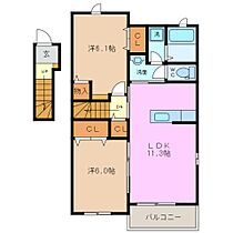 三重県桑名市多度町香取（賃貸アパート2LDK・2階・57.07㎡） その2