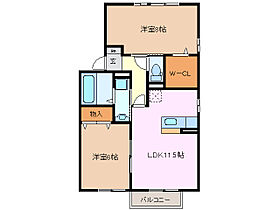 三重県桑名市新西方５丁目（賃貸アパート2LDK・2階・59.59㎡） その2