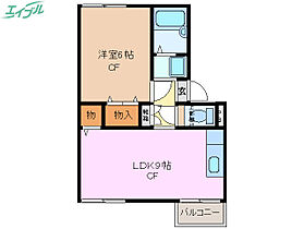 ハイマートメゾン  ｜ 三重県三重郡川越町大字豊田（賃貸アパート1LDK・2階・36.70㎡） その2