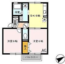 セジュールバーミー 103 ｜ 三重県桑名郡木曽岬町大字栄（賃貸アパート2DK・1階・41.89㎡） その2