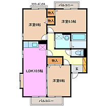 シームリー陽だまりの丘 202 ｜ 三重県桑名市陽だまりの丘７丁目（賃貸アパート3LDK・2階・67.90㎡） その2