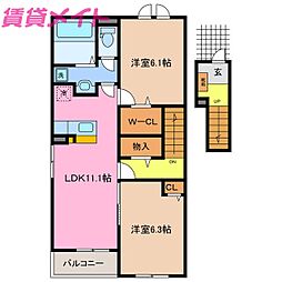 ポルト　ボヌール　II 2階/-