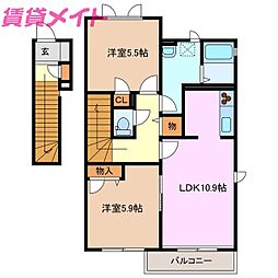 雪月花 6番館 2階