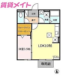 ミラベラ 1LDKの間取図画像