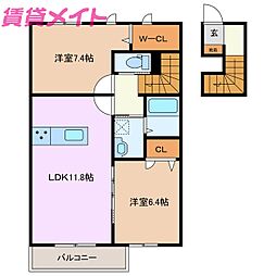 グリナージュ B 2階
