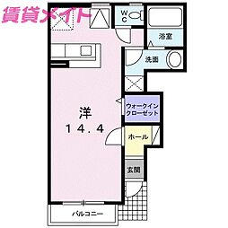 フィオーレ ワンルームの間取図画像
