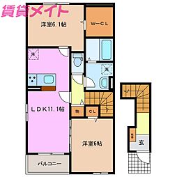 カーサ和泉 A 2階/-